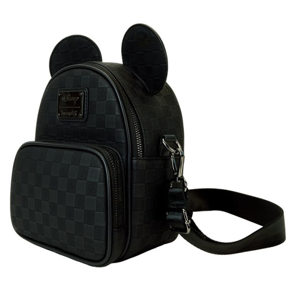Convertible mini sac à dos et sac à bandoulière à carreaux Mickey Mouse - DISNEY LOUNGEFLY