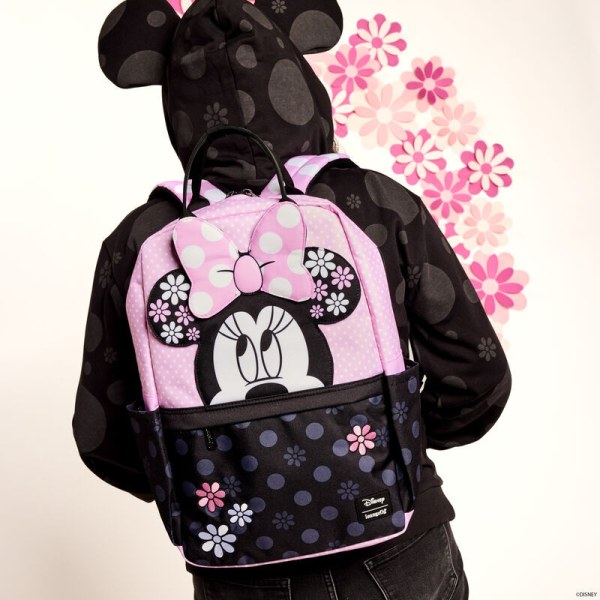 Sac à dos en nylon à imprimé floral Minnie Mouse Rock The Dots - DISNEY LOUNGEFLY
