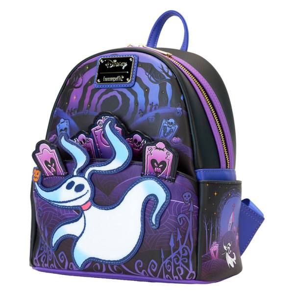 Mini sac à dos lumineux Zéro cimetière - DISNEY LOUNGEFLY L'étrange Noël de Monsieur Jack
