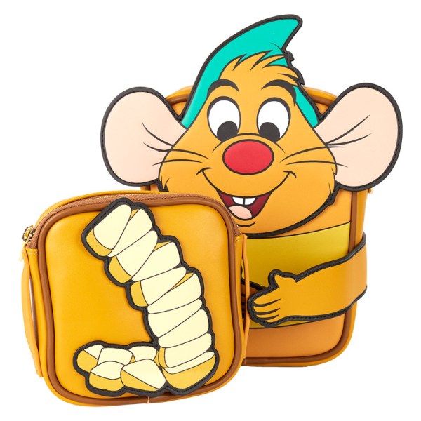 Sac à bandoulière avec porte-monnaie Gus Gus - DISNEY LOUNGEFLY Cendrillon 75e anniversaire