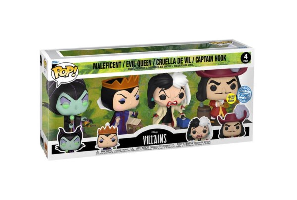 Disney Villains pack 4 figurines POP! Movies Vinyl Villains (GW)(EMEA) 9 cm