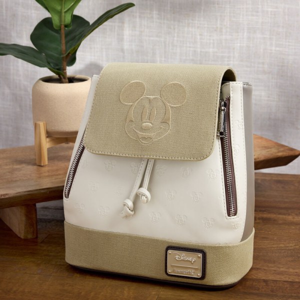 Mini sac à dos seau à cordon de serrage en toile imprimé Mickey et ses amis - DISNEY LOUNGEFLY