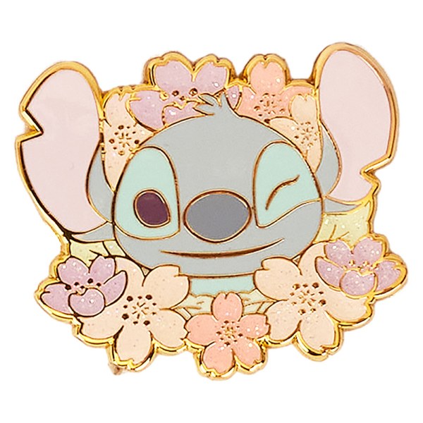 Pin's Boîte Mystère Stitch & Angel Fleurs de Cerisier - DISNEY LOUNGEFLY
