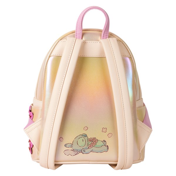Mini sac à dos Stitch & Angel cœurs et fleurs de cerisiers - DISNEY LOUNGEFLY