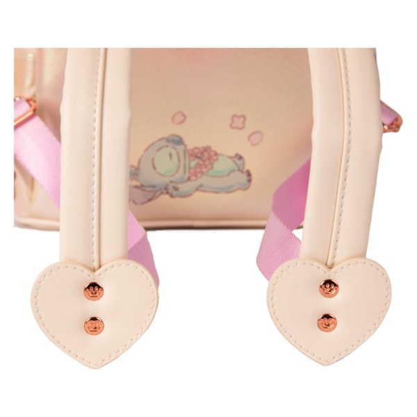 Mini sac à dos Stitch & Angel cœurs et fleurs de cerisiers - DISNEY LOUNGEFLY