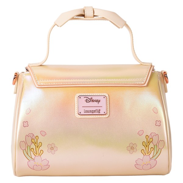 Sac à bandoulière avec poignée et nœud Stitch & Angel fleurs de cerisiers - DISNEY LOUNGEFLY