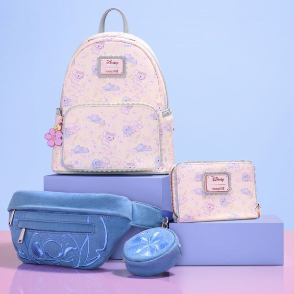 Mini sac à dos Stitch & Angel fleurs de cerisiers - DISNEY LOUNGEFLY