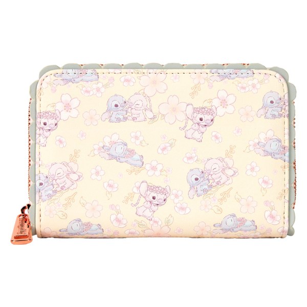 Portefeuille Stitch & Angel fleurs de cerisiers - DISNEY LOUNGEFLY