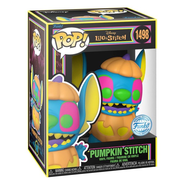Lilo & Stitch POP! 1498 Disney Figurine en vinyle Blacklight Pumpkin Stitch 9 cm