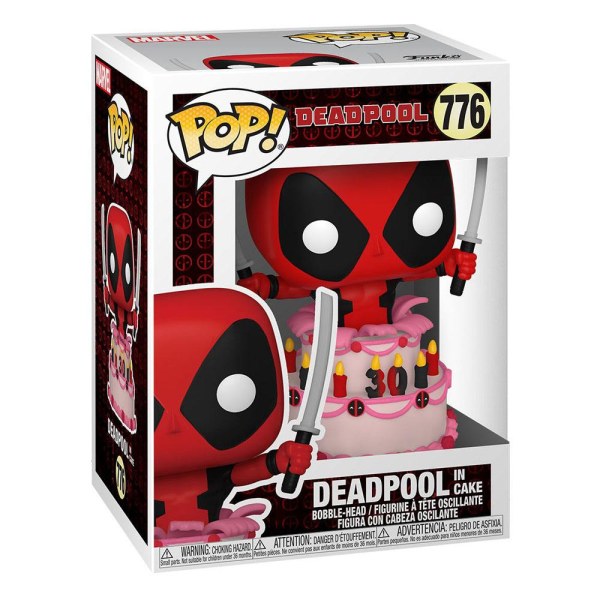 Figurine Marvel Deadpool 30e anniversaire POP! 776 Vinyle Deadpool dans un gâteau 9 cm