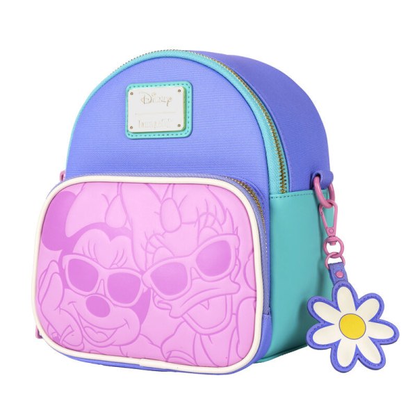 Mini sac à dos convertible sac bandoulière Daisy & Minnie - DISNEY LOUNGEFLY Daisy 85e anniversaire