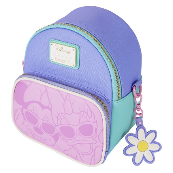 Mini sac à dos convertible sac bandoulière Daisy & Minnie - DISNEY LOUNGEFLY Daisy 85e anniversaire