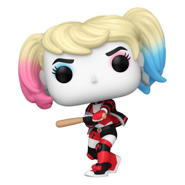DC Comics: Harley Quinn Takeover POP! Figurine en vinyle 451 Heroes Harley avec Bat 9 cm