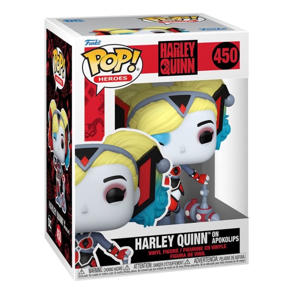 DC Comics: Harley Quinn Takeover POP! Figurine en vinyle 451 Heroes Harley avec Bat 9 cm