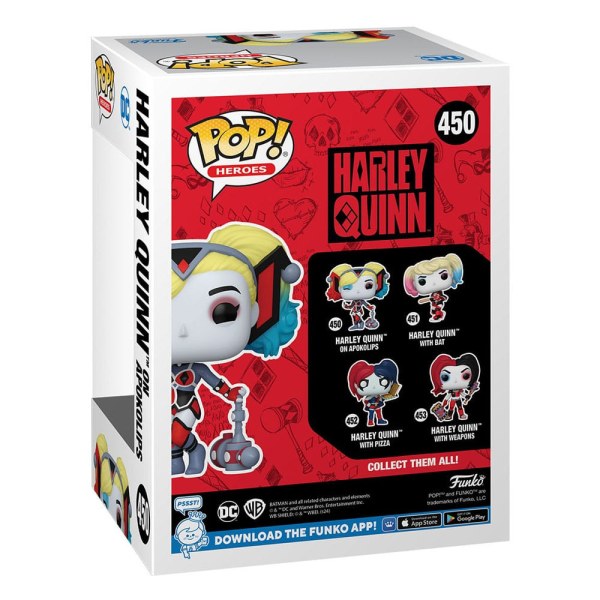 DC Comics: Harley Quinn Takeover POP! Figurine en vinyle 451 Heroes Harley avec Bat 9 cm