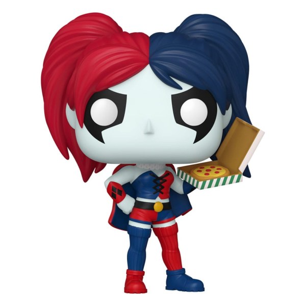 DC Comics: Harley Quinn Takeover POP! 452 Heroes Figurine en vinyle Harley avec pizza 9 cm