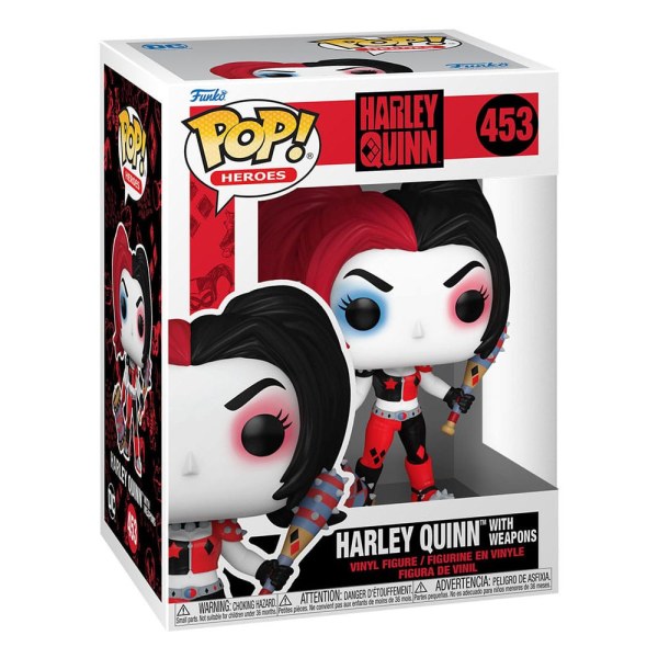 DC Comics: Harley Quinn Takeover POP! 453 Heroes Figurine en vinyle Harley avec armes 9 cm