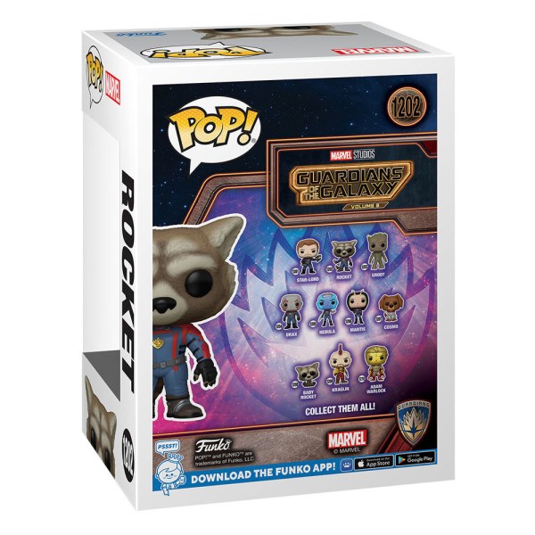 Figurine en vinyle Rocket, 9 cm, Les Gardiens de la Galaxie Vol. 3, POP! 1203