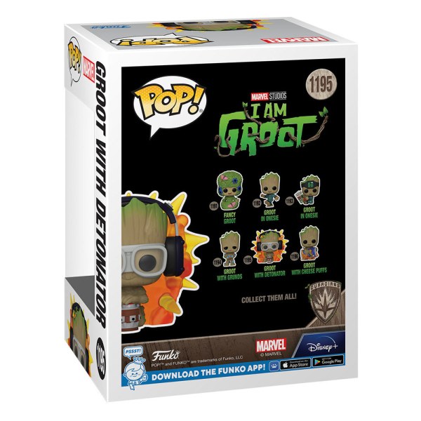 Mon nom est Groot POP! 1195 Figurine en vinyle Groot avec détonateur 9 cm