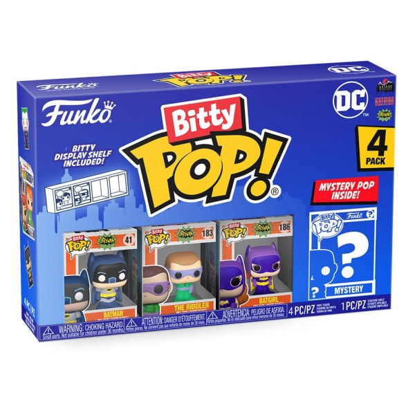 DC pack 4 figurines Bitty POP! Vinyl Batman Adam West 2,5 cm