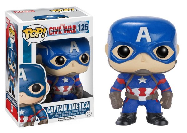 Figurine articulée Captain America Civil War POP! 125 Vinyle Captain America 10 cm