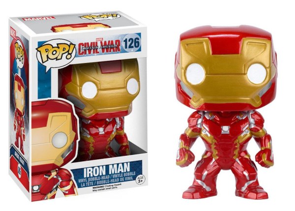 Figurine articulée Captain America Civil War POP! 126 Vinyle Iron Man 10 cm