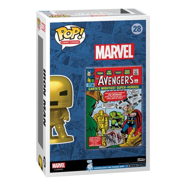 Figurine en vinyle Marvel POP! 28 Comic Cover Avengers #1 9 cm