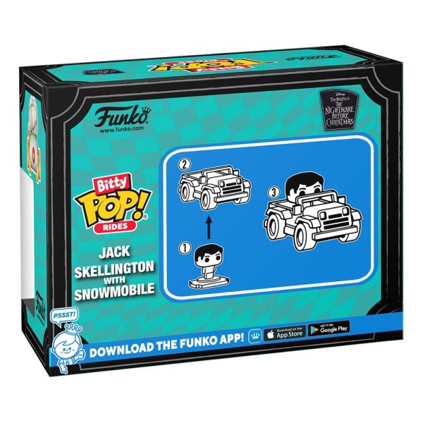 L'Étrange Noël de monsieur Jack POP! Rides Vinyl figurine Jack Skellington w/Snowmobile 2,5 cm
