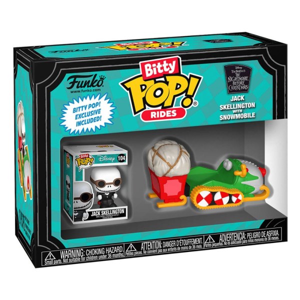 L'Étrange Noël de monsieur Jack POP! Rides Vinyl figurine Jack Skellington w/Snowmobile 2,5 cm