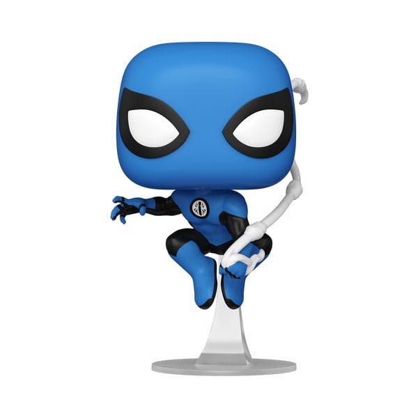 Marvel Pop! 1451 Figurine en vinyle des Quatre Fantastiques Spider-Man Costume Bleu Édition Spéciale 10 cm