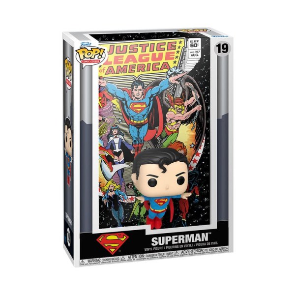 Figurine en vinyle DC Comics POP! 19, couverture de bande dessinée, Justice League of America, Superman, 9 cm