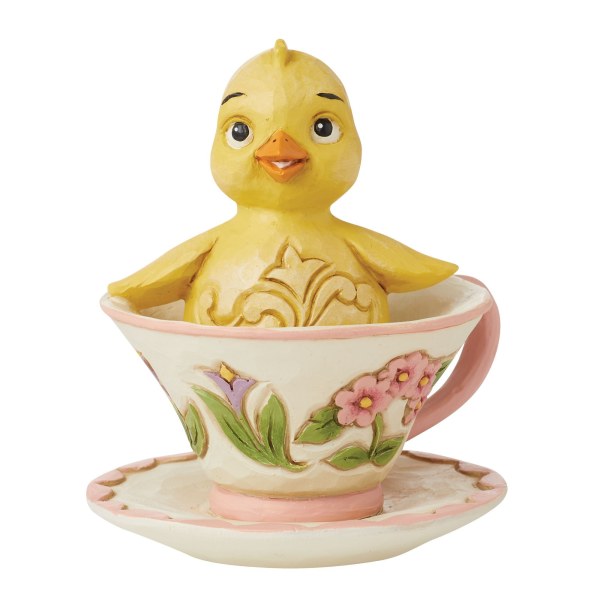 MINI POUSSIN DANS UNE TASSE À THÉ - JIM SHORE HEARTWOOD CREEK