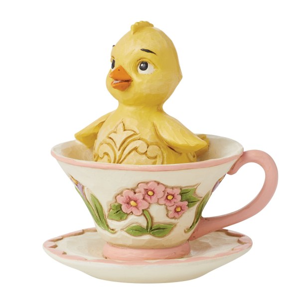 MINI POUSSIN DANS UNE TASSE À THÉ - JIM SHORE HEARTWOOD CREEK