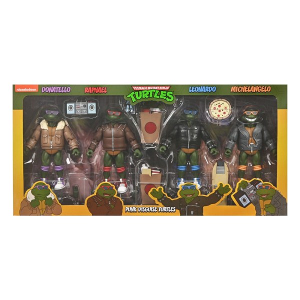 Tortues Ninja (Cartoon) figurines Pack de 4 Punk Turtles 18 cm