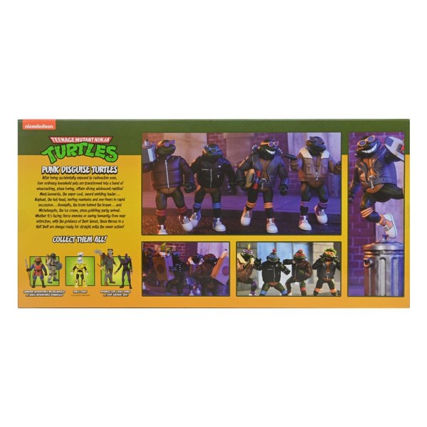 Tortues Ninja (Cartoon) figurines Pack de 4 Punk Turtles 18 cm