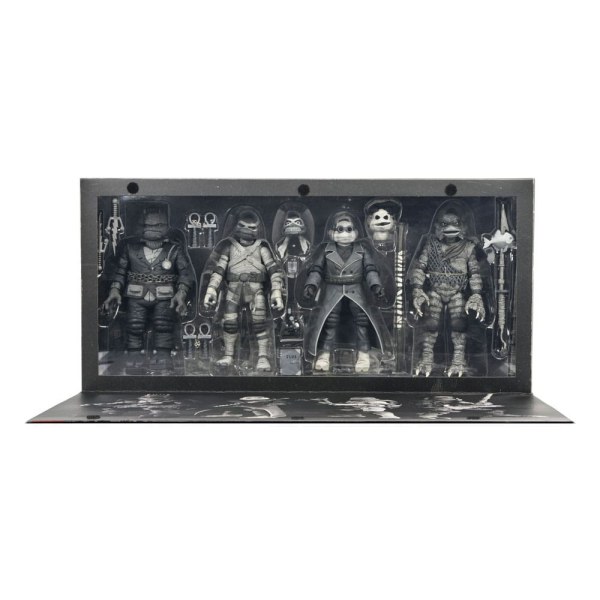 Universal Monsters x Teenage Mutant Ninja Turtles pack 4 figurines Turtles Black & White 18 cm
