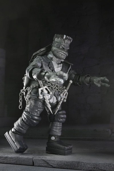 Universal Monsters x Teenage Mutant Ninja Turtles pack 4 figurines Turtles Black & White 18 cm
