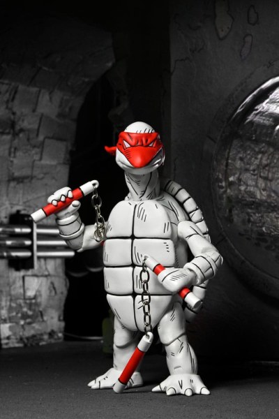 Tortues Ninja (Mirage Comics) pack 2 figurines Black and White First Turtles 18 cm