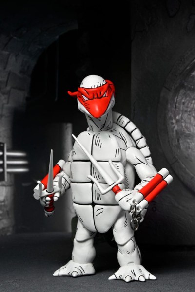Tortues Ninja (Mirage Comics) pack 2 figurines Black and White First Turtles 18 cm