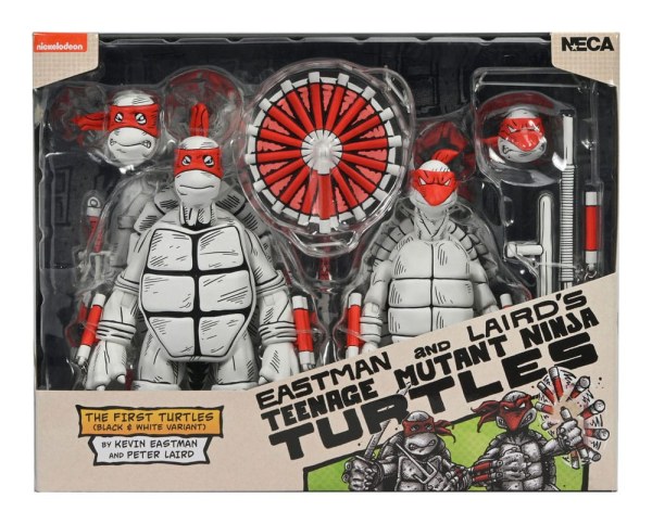 Tortues Ninja (Mirage Comics) pack 2 figurines Black and White First Turtles 18 cm