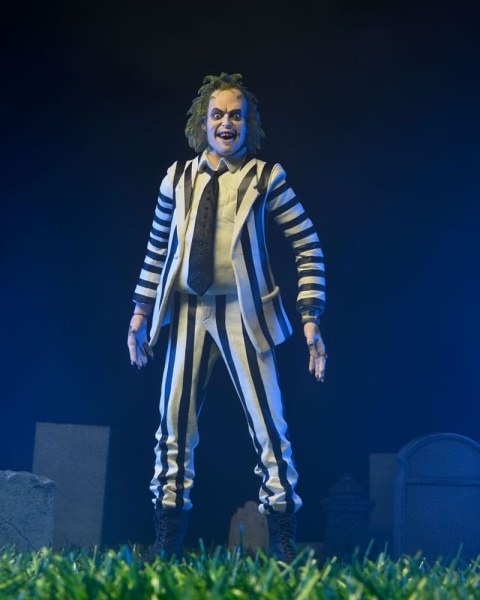 Beetlejuice 1988 figurine Beetlejuice Black and White Striped Suit 18 cm