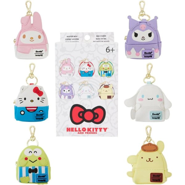 Boîte mystère porte-clés mini sac à dos Hello Kitty de Loungefly