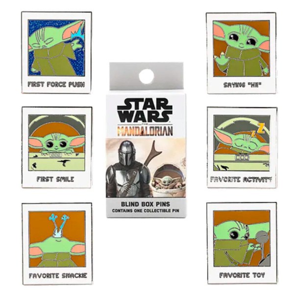 Boîte aveugle, épingle en émail Loungefly Star Wars The Mandalorian Yoda l'enfant assorti