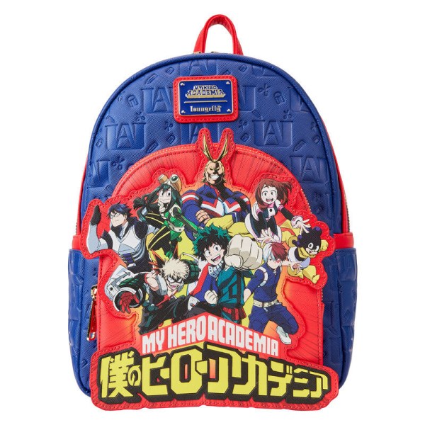Sac à dos Loungefly My Hero Academia Group avec logo en relief 26 cm