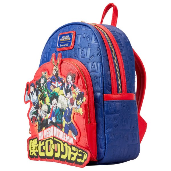 Sac à dos Loungefly My Hero Academia Group avec logo en relief 26 cm