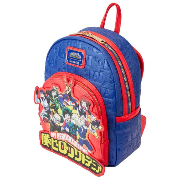 Sac à dos Loungefly My Hero Academia Group avec logo en relief 26 cm