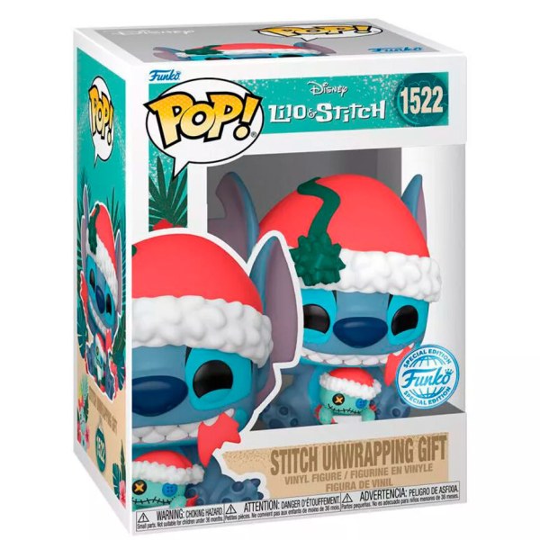 Figurine POP! 1522 Disney Lilo & Stitch - Stitch déballant un cadeau