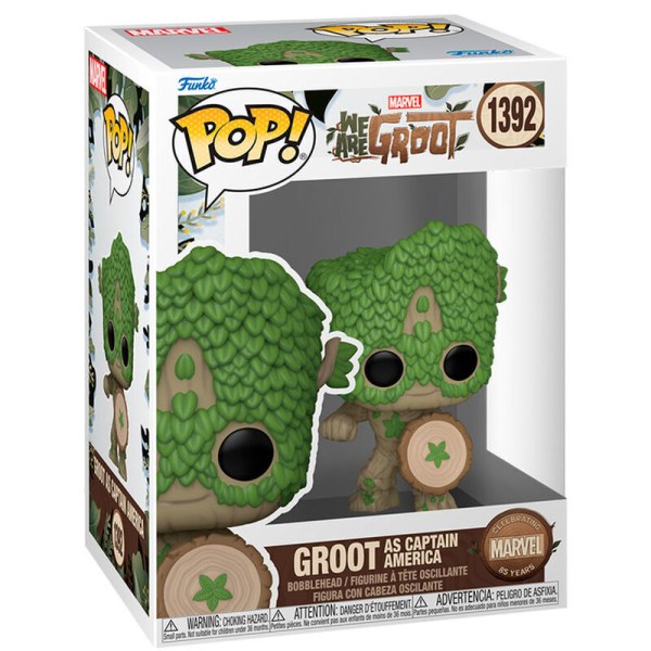 Figurine POP! 1392 Marvel We Are Groot - Groot en Captain America