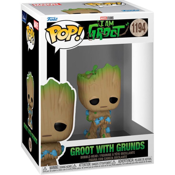 Figurine POP! 1194 Marvel Je suis Groot - Groot avec Grunds