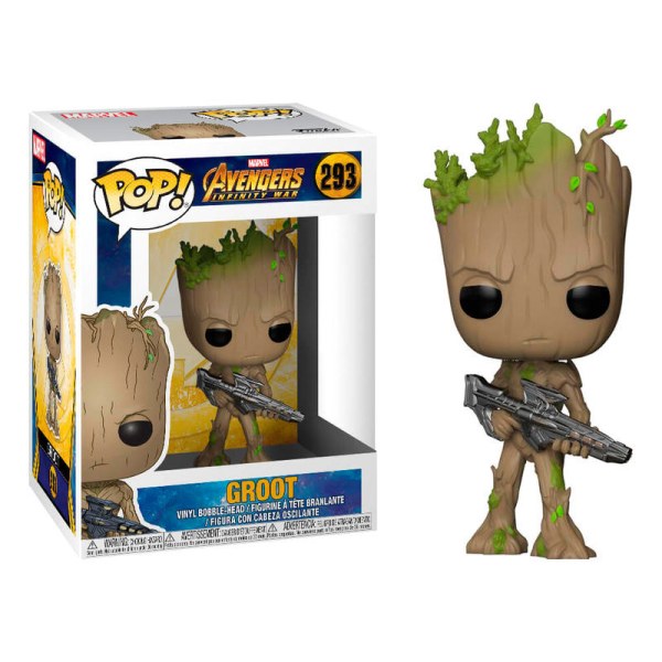 Figurine POP! 293 Marvel Avengers Infinity War Teen Groot avec pistolet